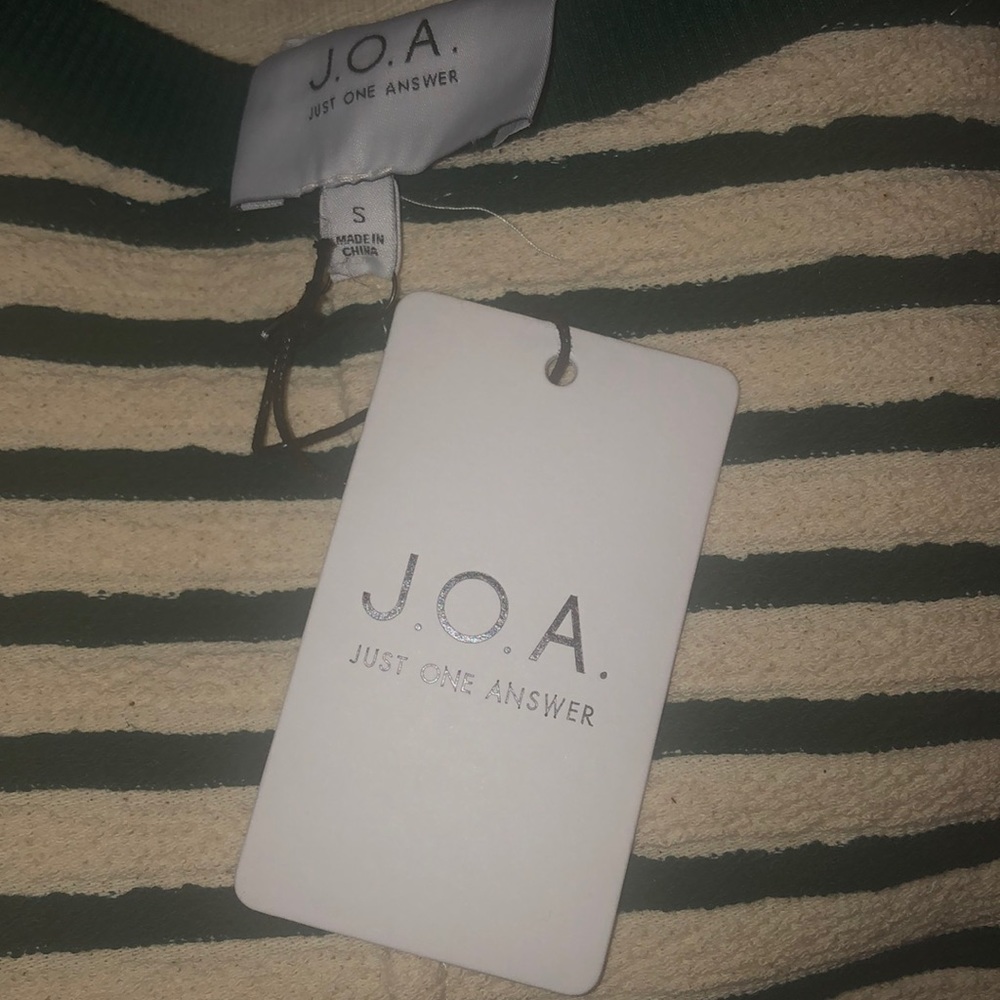 J.O.A Raglan Boatneck Striped Sweater - Picture 4 of 5